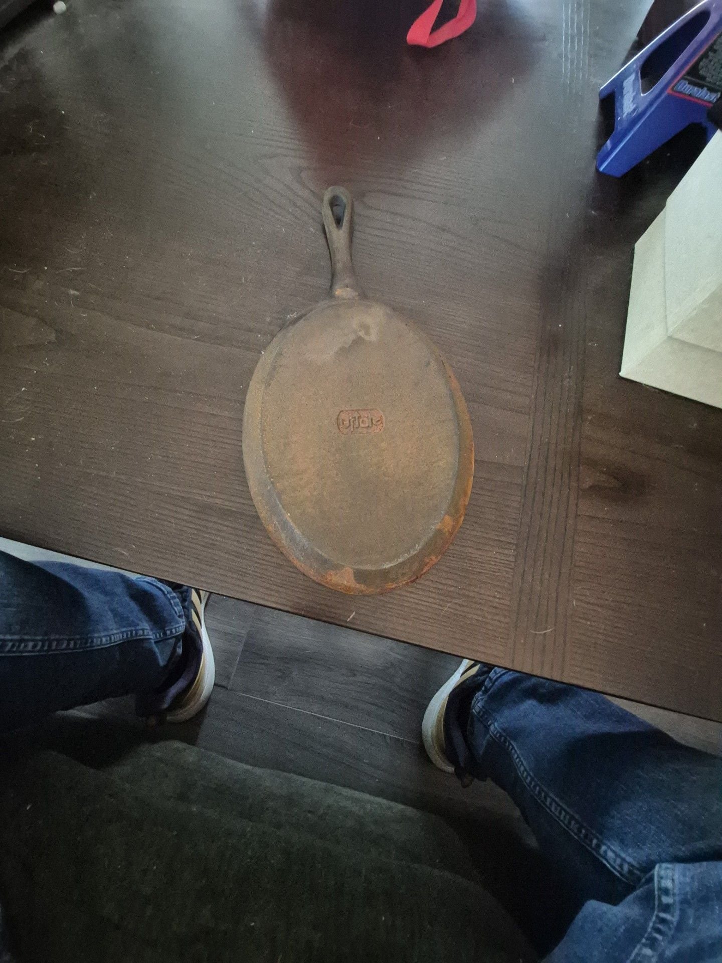 Vintage Update Cast Iron Oval Griddle Fajita Skillet Pan 2