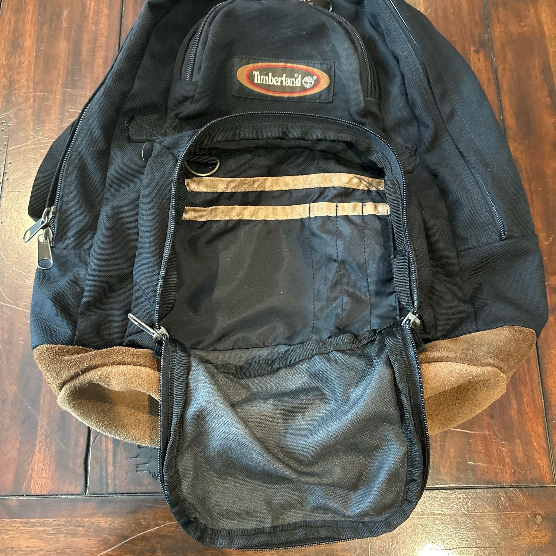 Vintage 1990s Timberland Canvas Suede Bottom Backpack 5