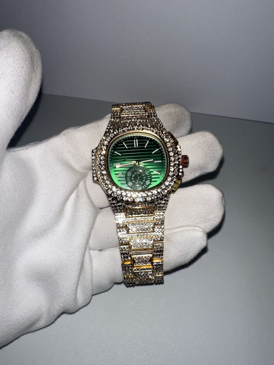 A1 Certified Iced Green Dial Watch 2