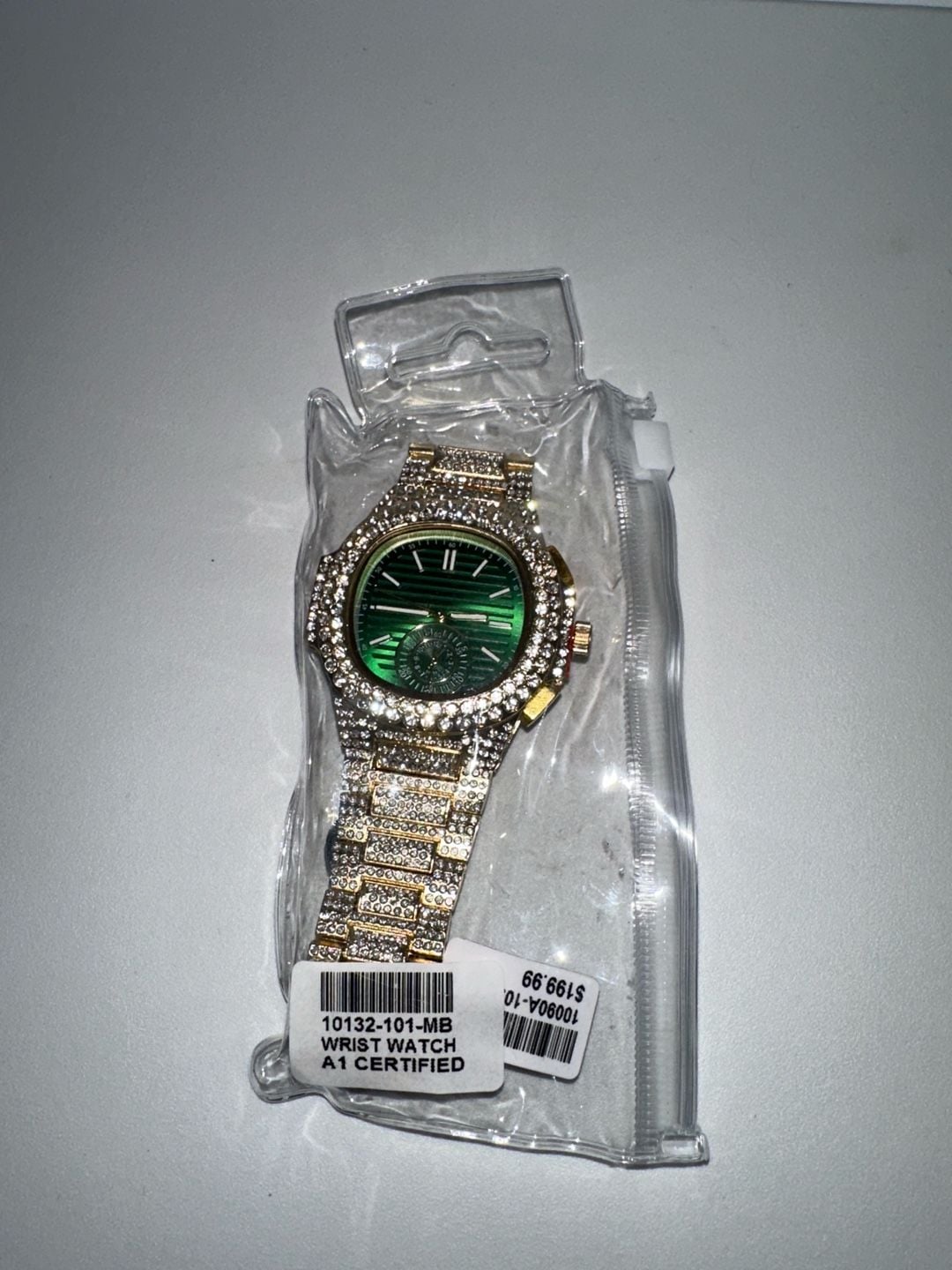 A1 Certified Iced Green Dial Watch 7