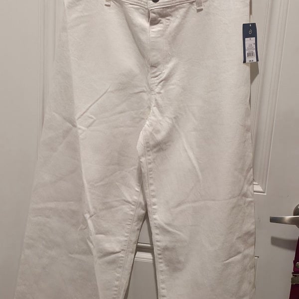 Universal Thread Sailor Wide Leg White Jeans Size 12