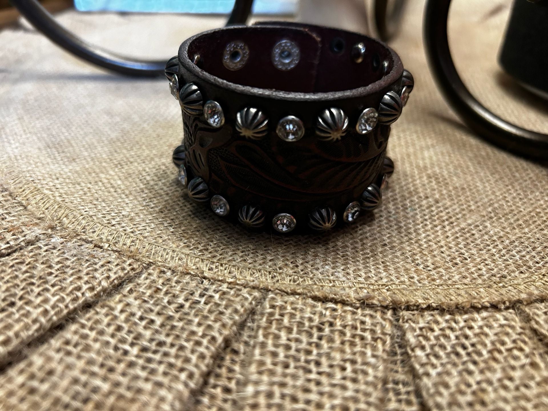 Genuine Leather Black & White Hair-on-Hide Wrap Cuff Bracelet 4