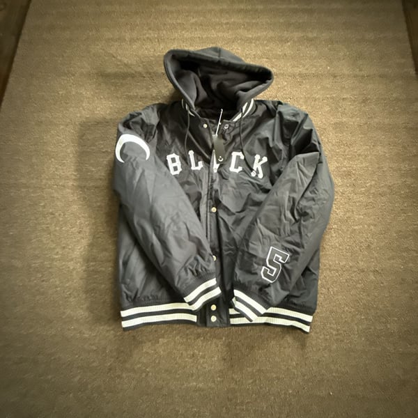 Black Scale Varsity Jacket Size XLARGE Black Hooded