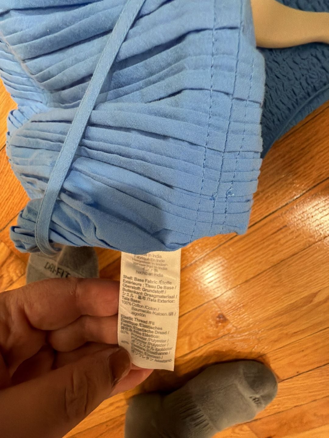 Madewell Blue Ruched Crop Top Size 12 3