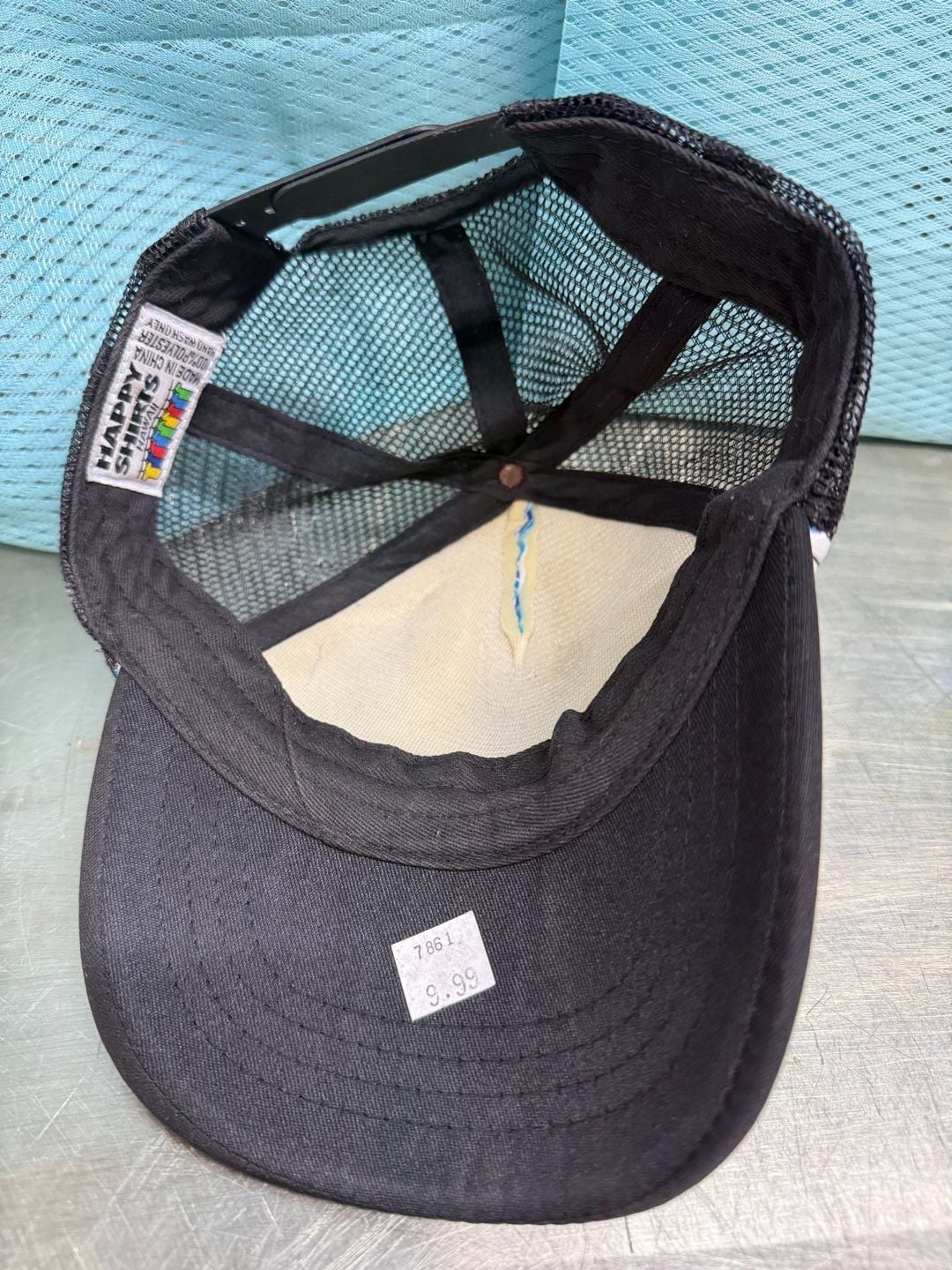 Happy Shirts Hawaii Trucker Hat Blue Rainbow Shaka 3