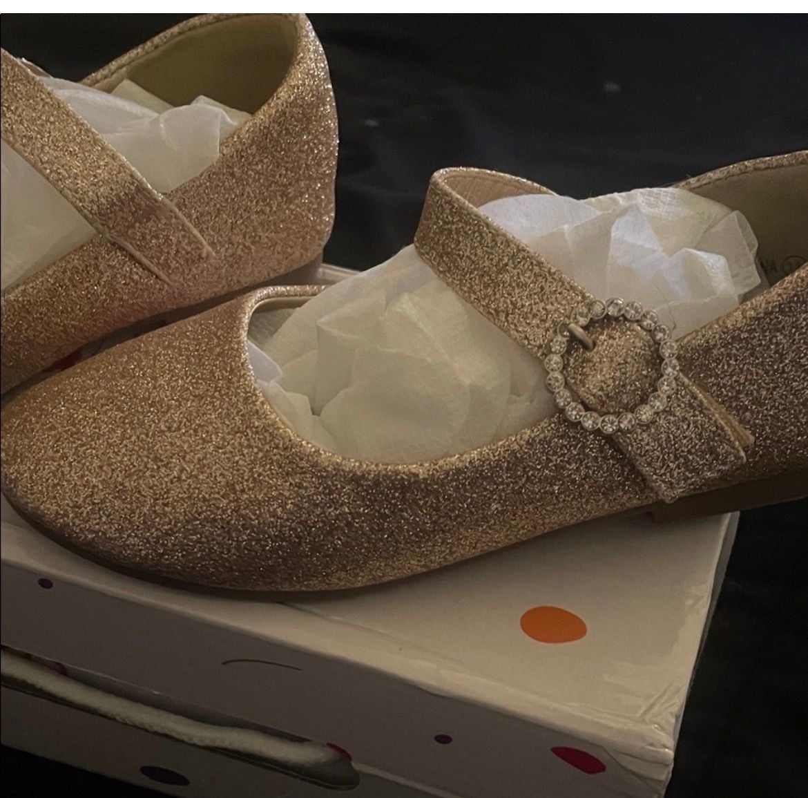 Panda Ninja Gold Glitter Mary Jane Shoes Size 11 Little Kid 7