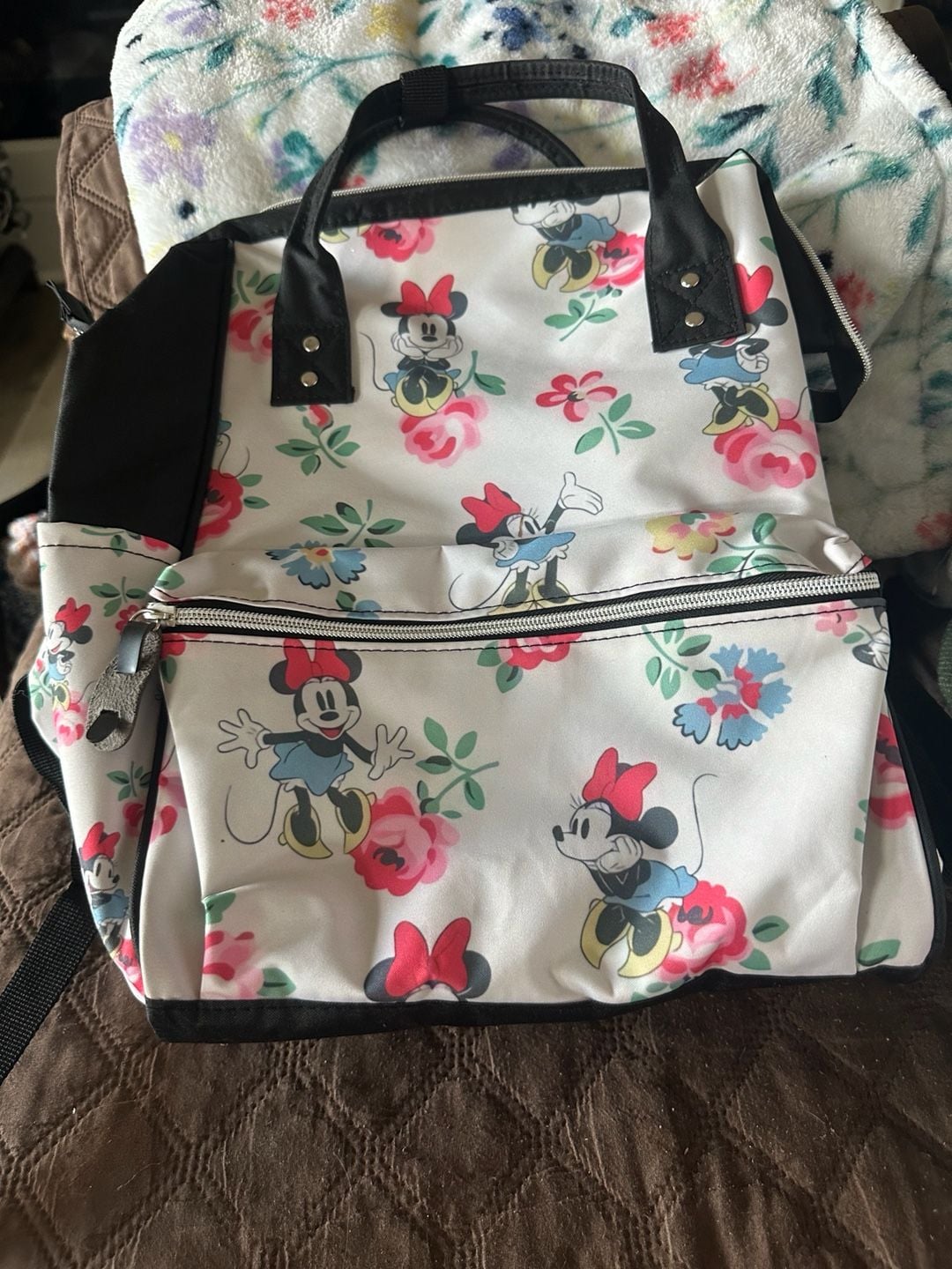 Disney Minnie Mouse Floral Diaper Backpack new 1