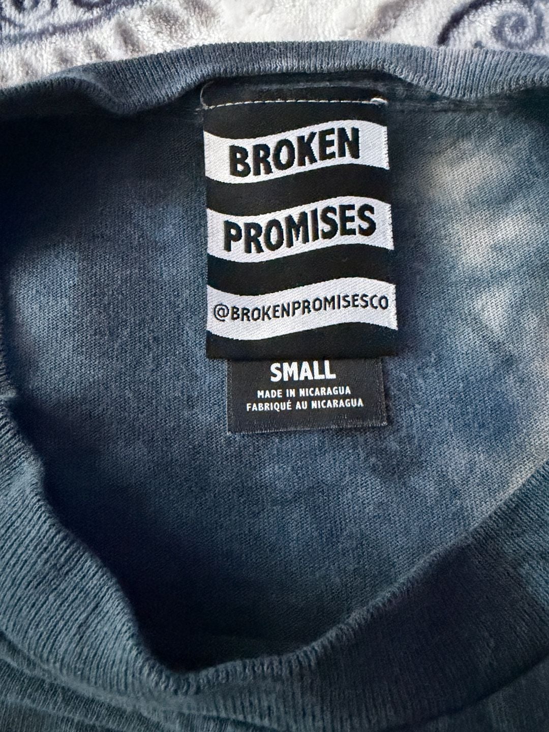 Broken Promises Antidote Red Blue Tie Dye T-Shirt Small 3