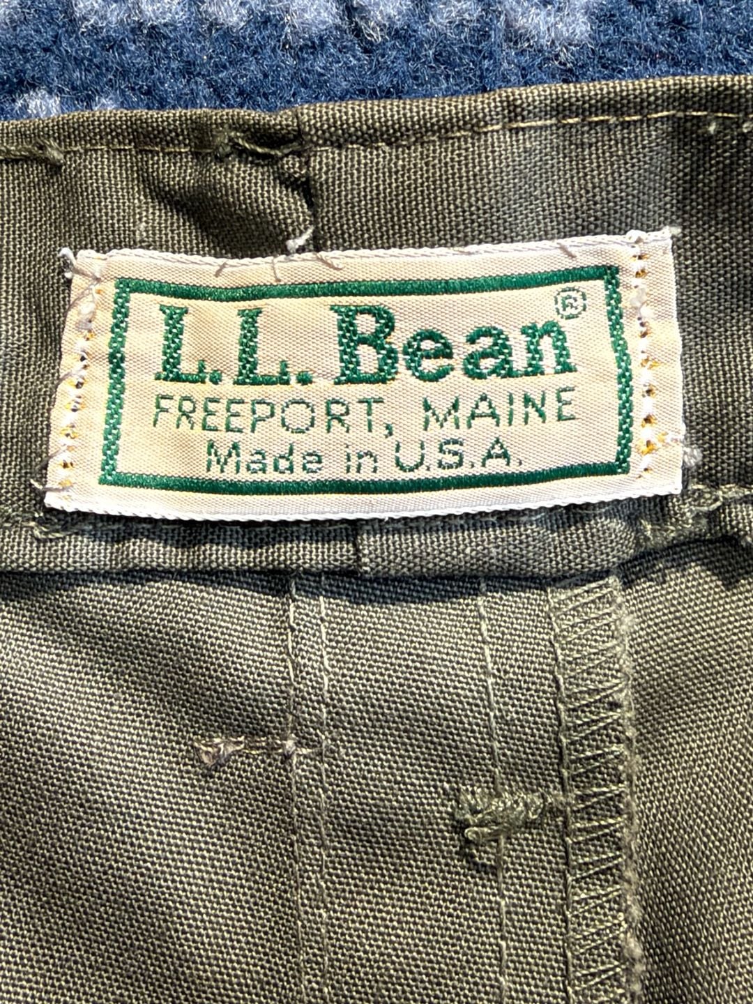 L.L. Bean Pleated Chino Pants Size 38W-29L Olive Green Cotton USA 2
