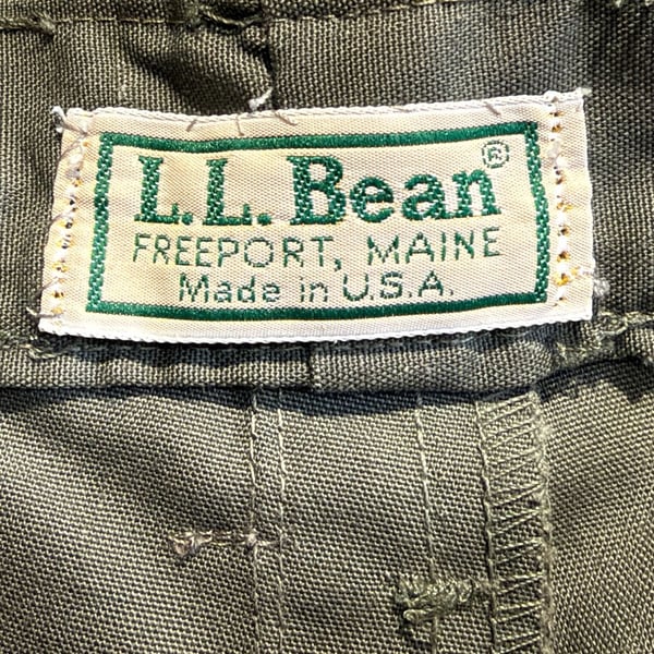 L.L. Bean Pleated Chino Pants Size 38W-29L Olive Green Cotton USA