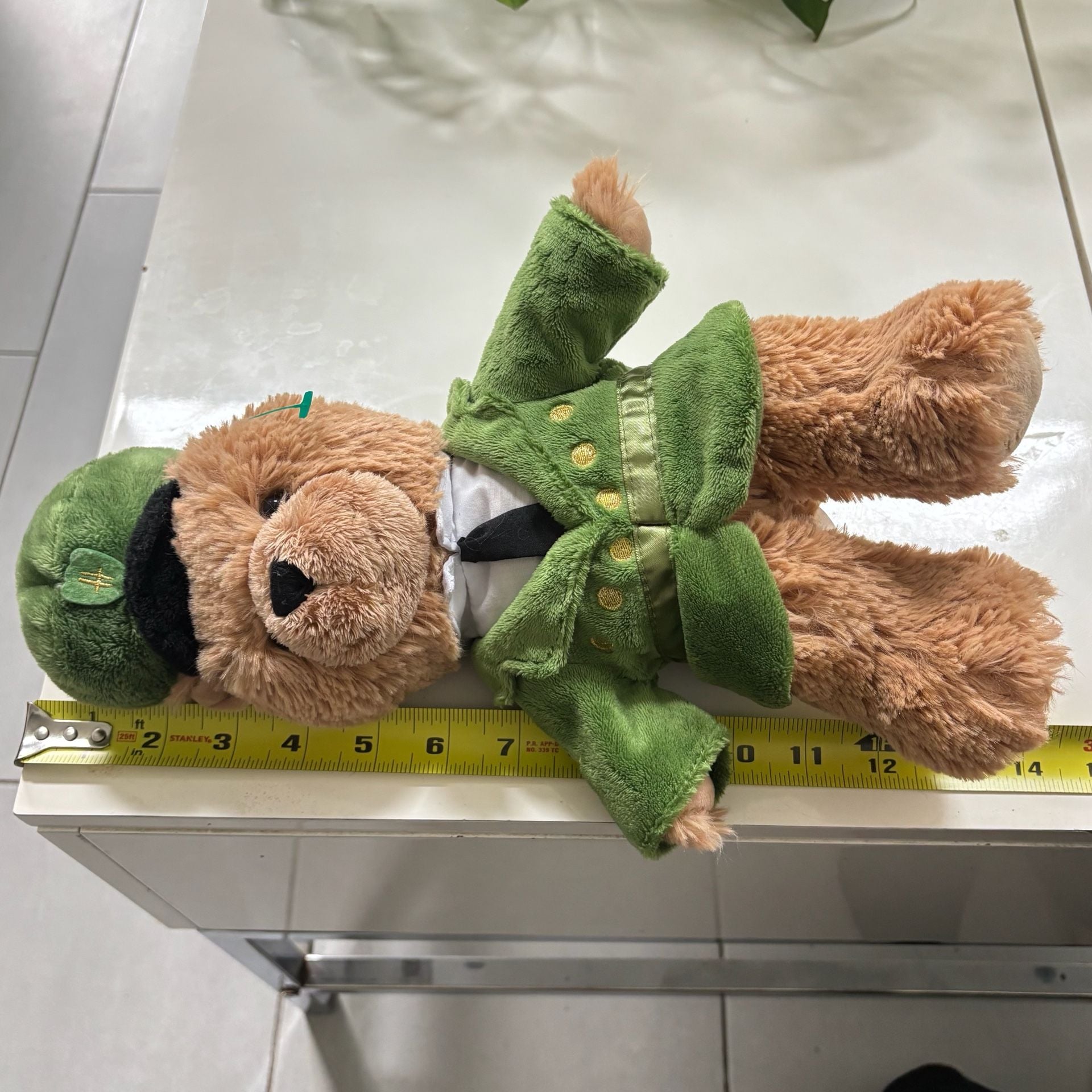 Harrods Green Man London Bear 14” Plush Uniformed Doorman 7