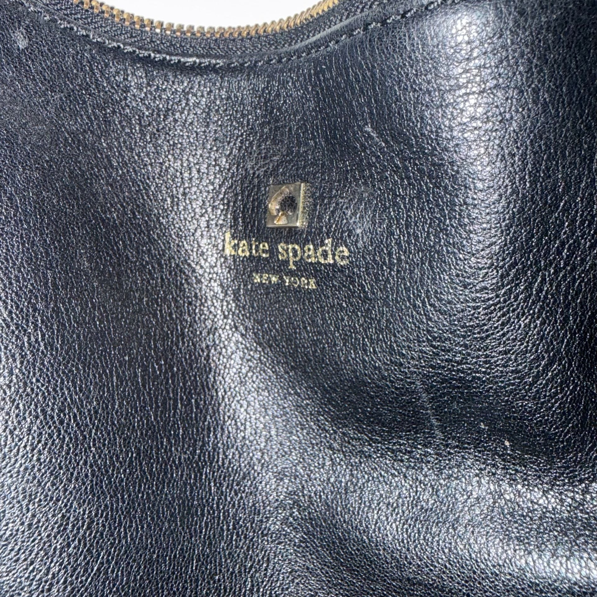 Kate Spade Black Pebbled Leather Top Handle Satchel Crossbody Bag 3