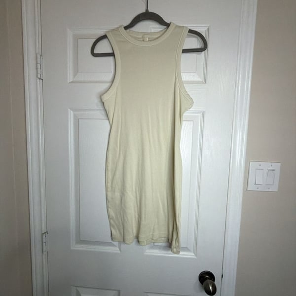 SKIMS Cotton Rib Tank Dress Size XL Cream