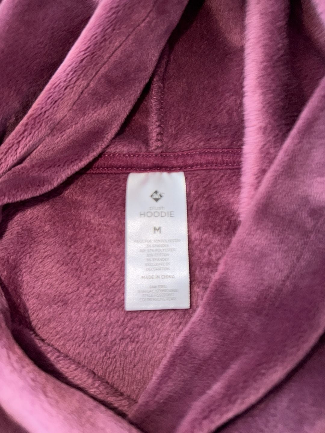 Member's Mark Plush Hoodie Size M Maize Pearl Velour Pullover Sweatshirt 3