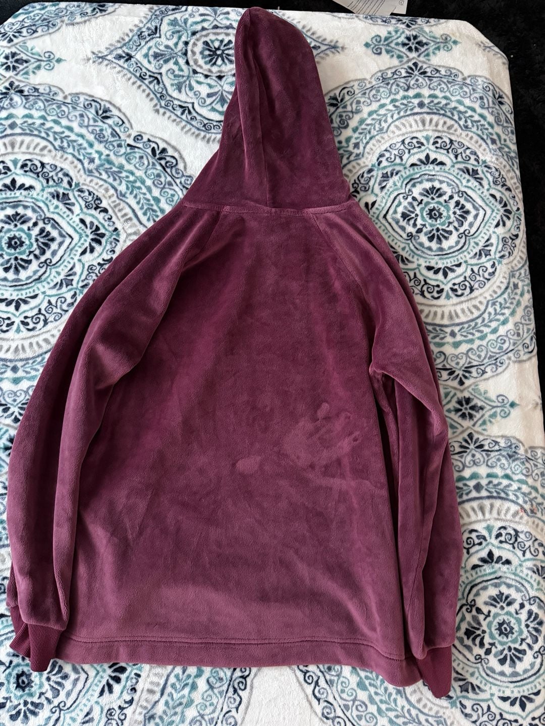 Member's Mark Plush Hoodie Size M Maize Pearl Velour Pullover Sweatshirt 4