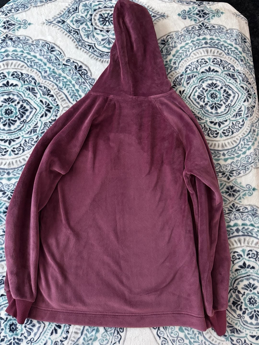 Member's Mark Plush Hoodie Size M Maize Pearl Velour Pullover Sweatshirt 5