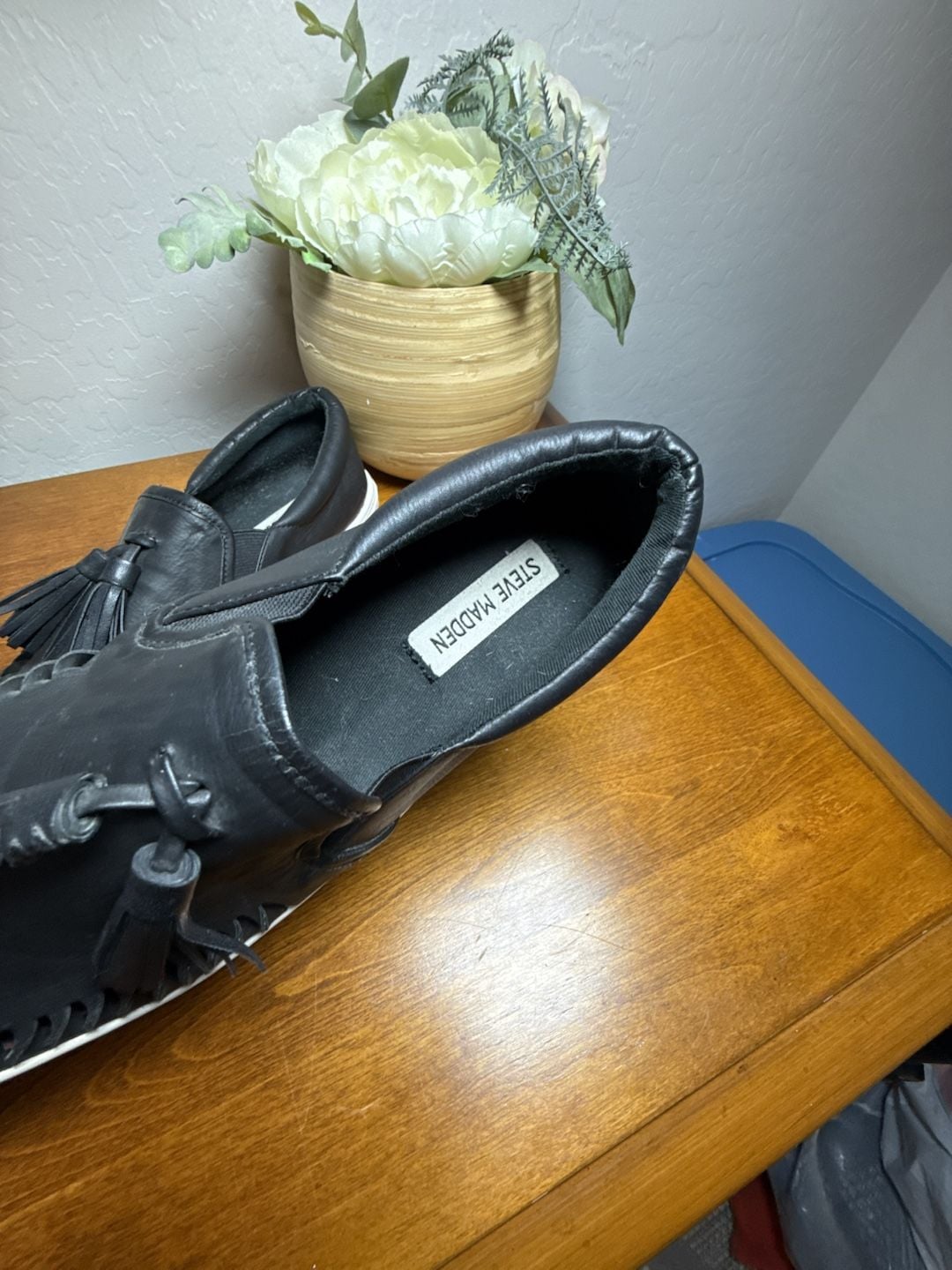 Steve Madden Ellery Black Leather Tassel Slip On Sneakers Size 7.5B 4