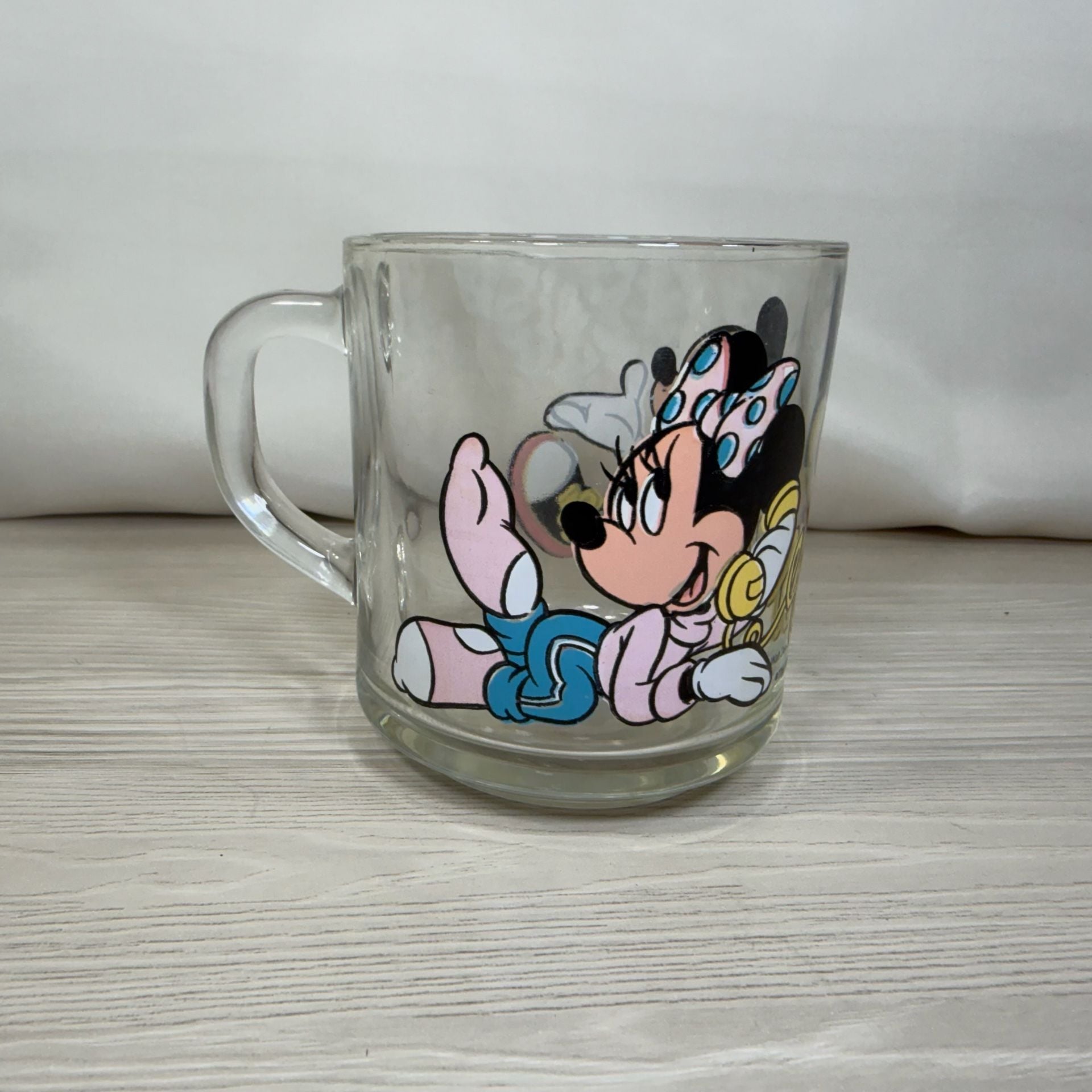 Anchor Hocking Disney Mickey And Minnie Clear Glass Mug 3