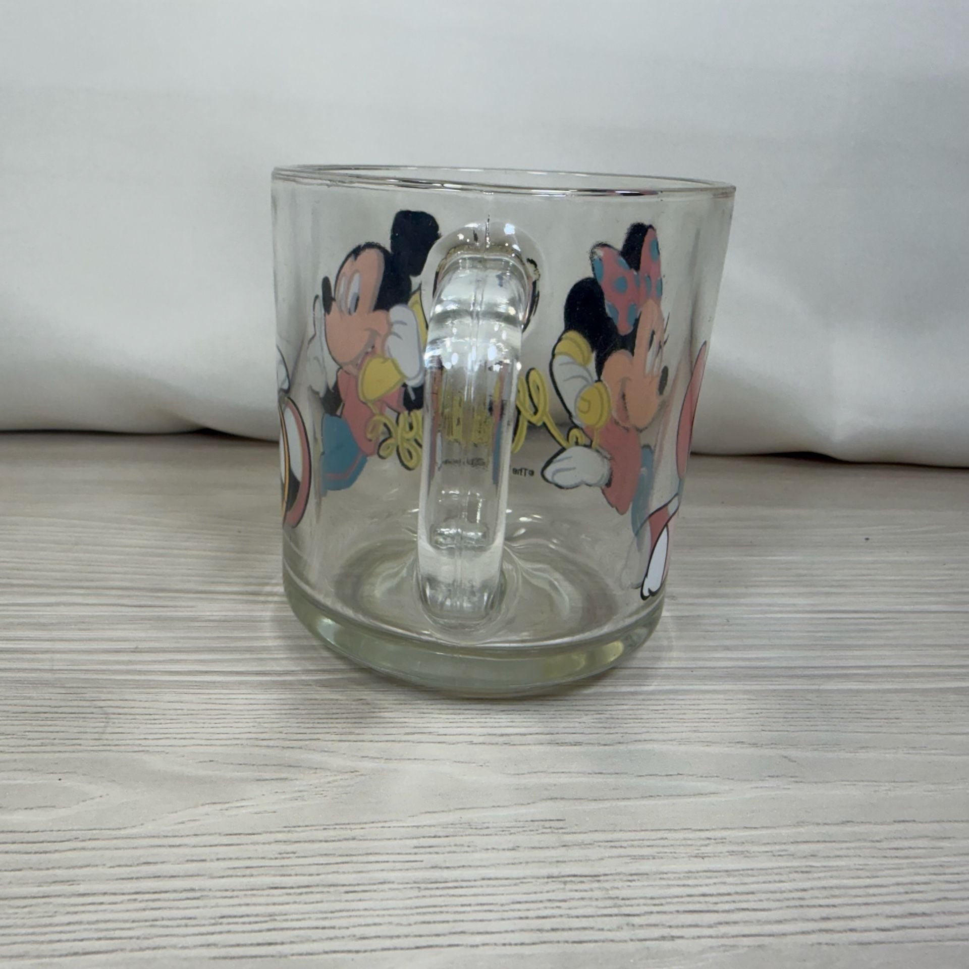 Anchor Hocking Disney Mickey And Minnie Clear Glass Mug 4