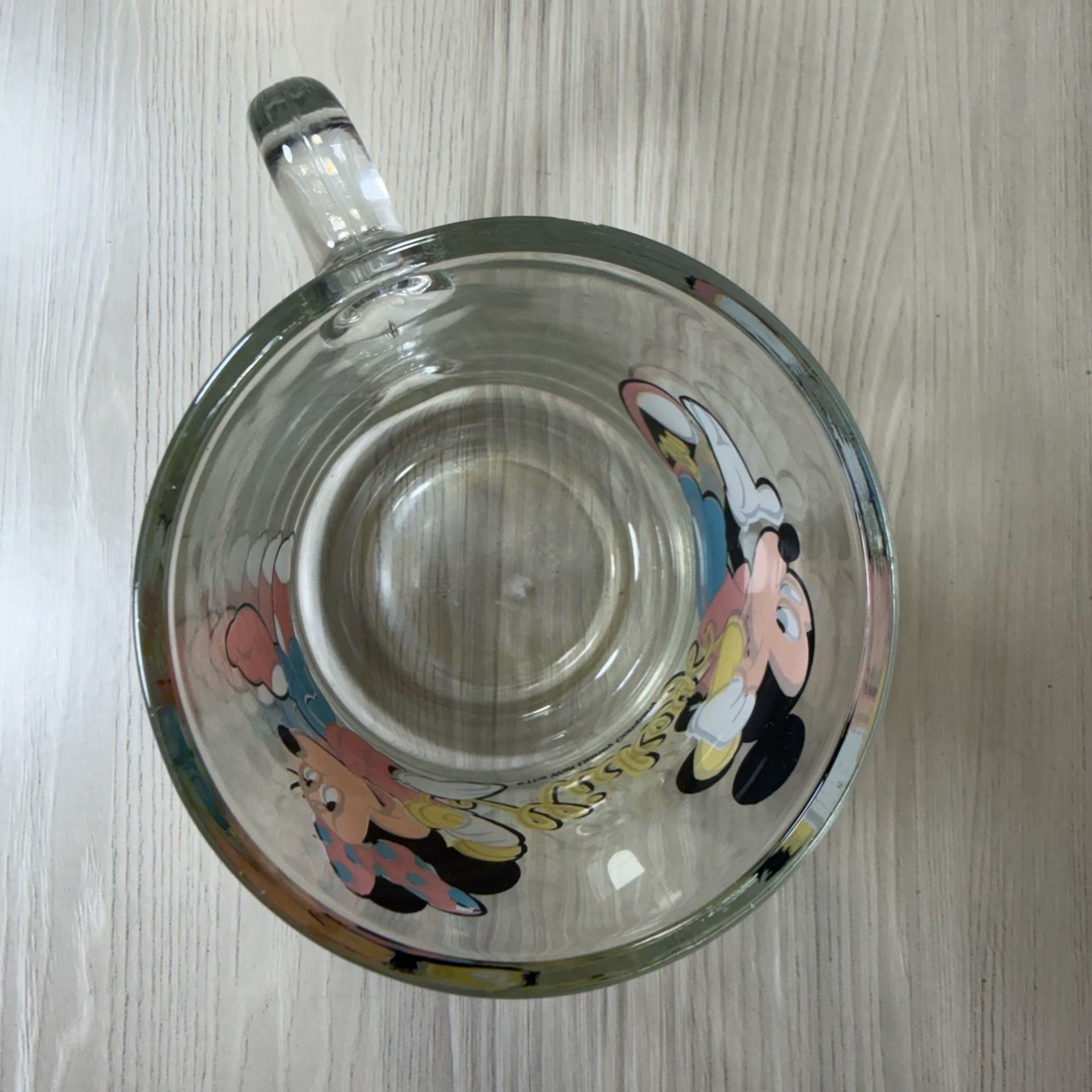 Anchor Hocking Disney Mickey And Minnie Clear Glass Mug 5