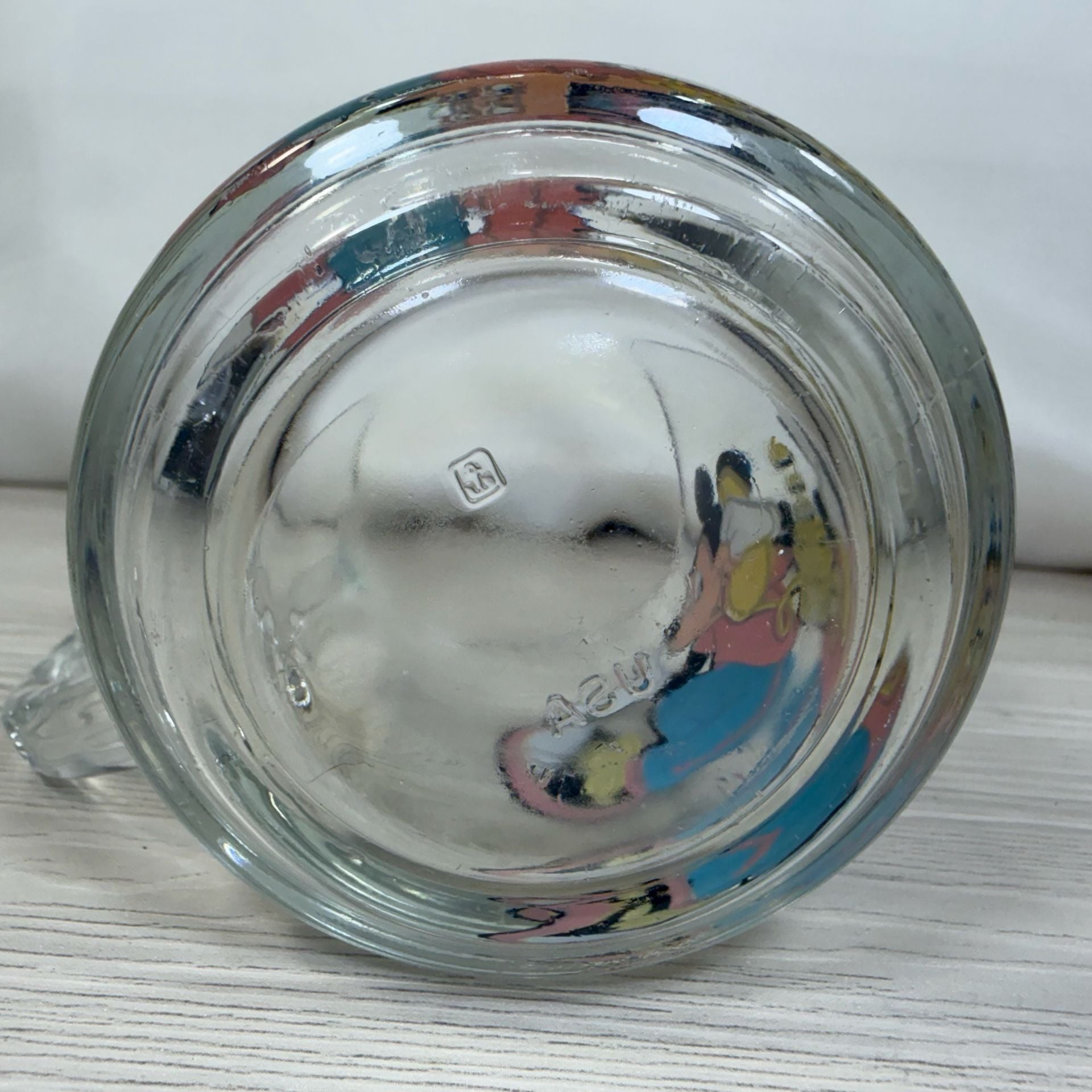 Anchor Hocking Disney Mickey And Minnie Clear Glass Mug 6