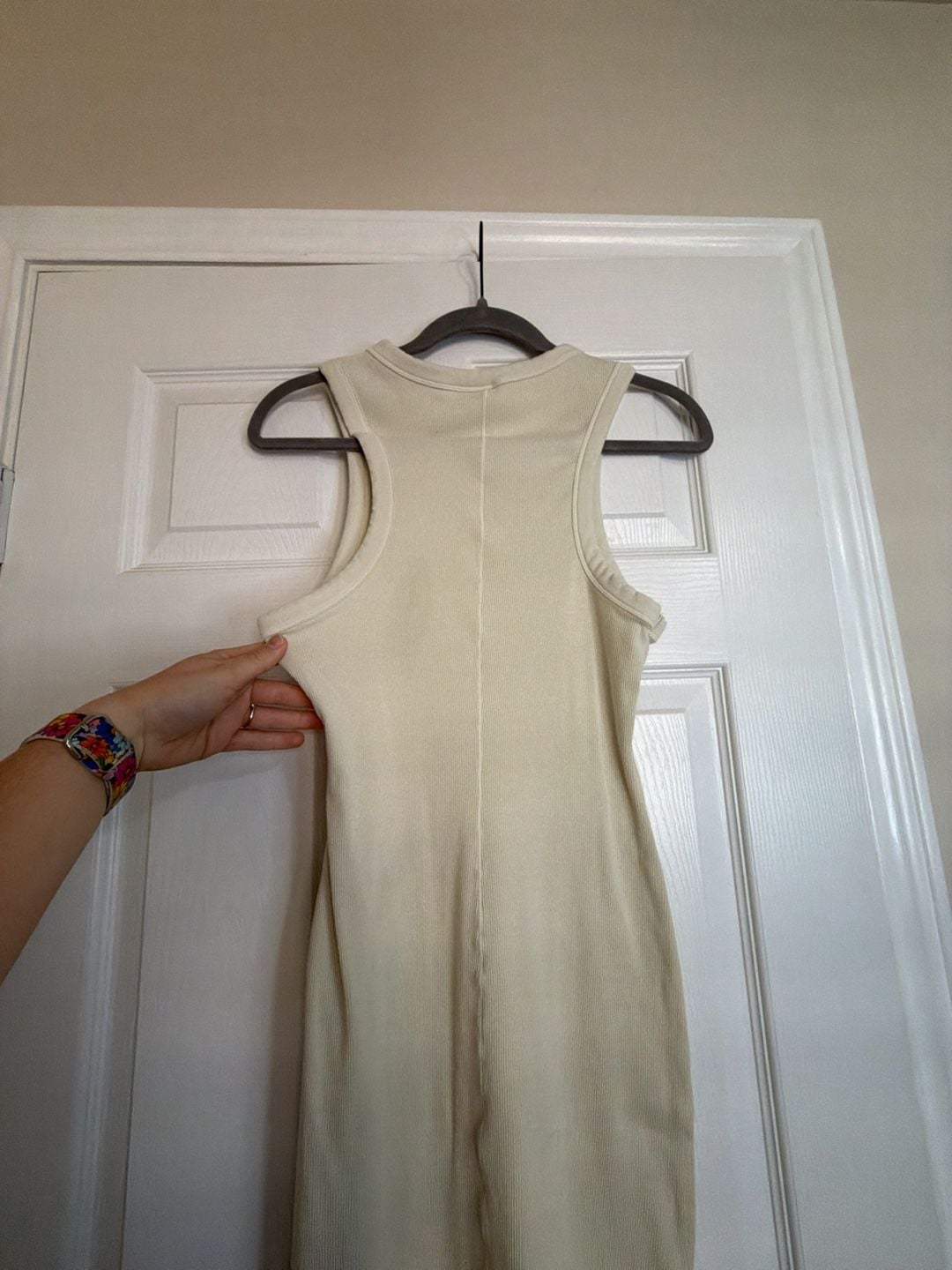 SKIMS Cotton Rib Tank Dress Size XL Cream 5