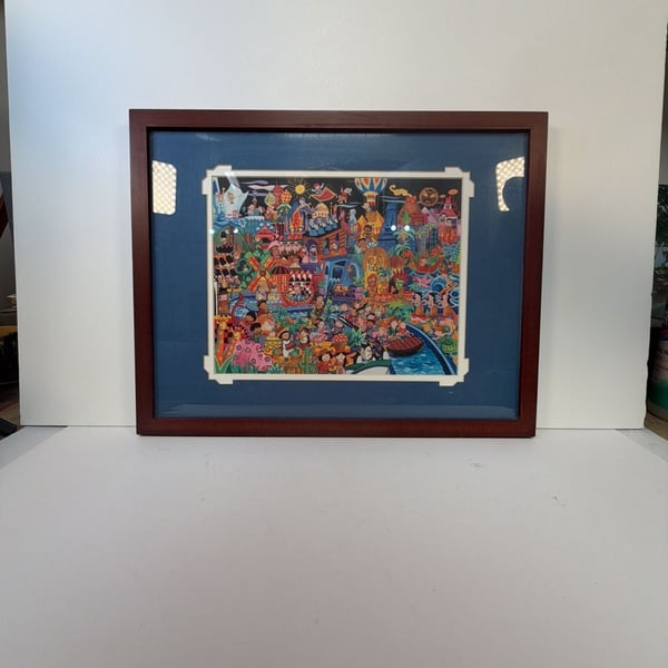 Jeff Shelly Disneyland It's a Busy Small World Framed Art Print