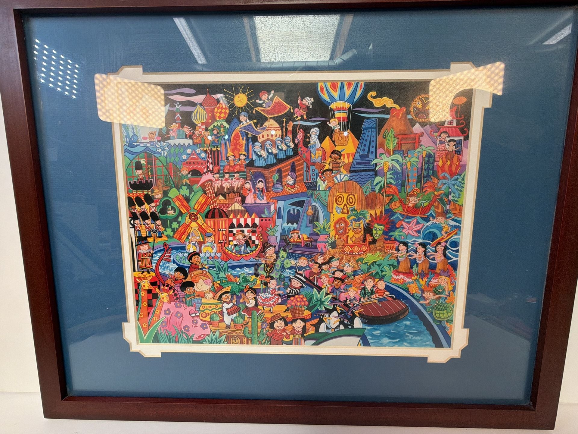 Jeff Shelly Disneyland It's a Busy Small World Framed Art Print 2