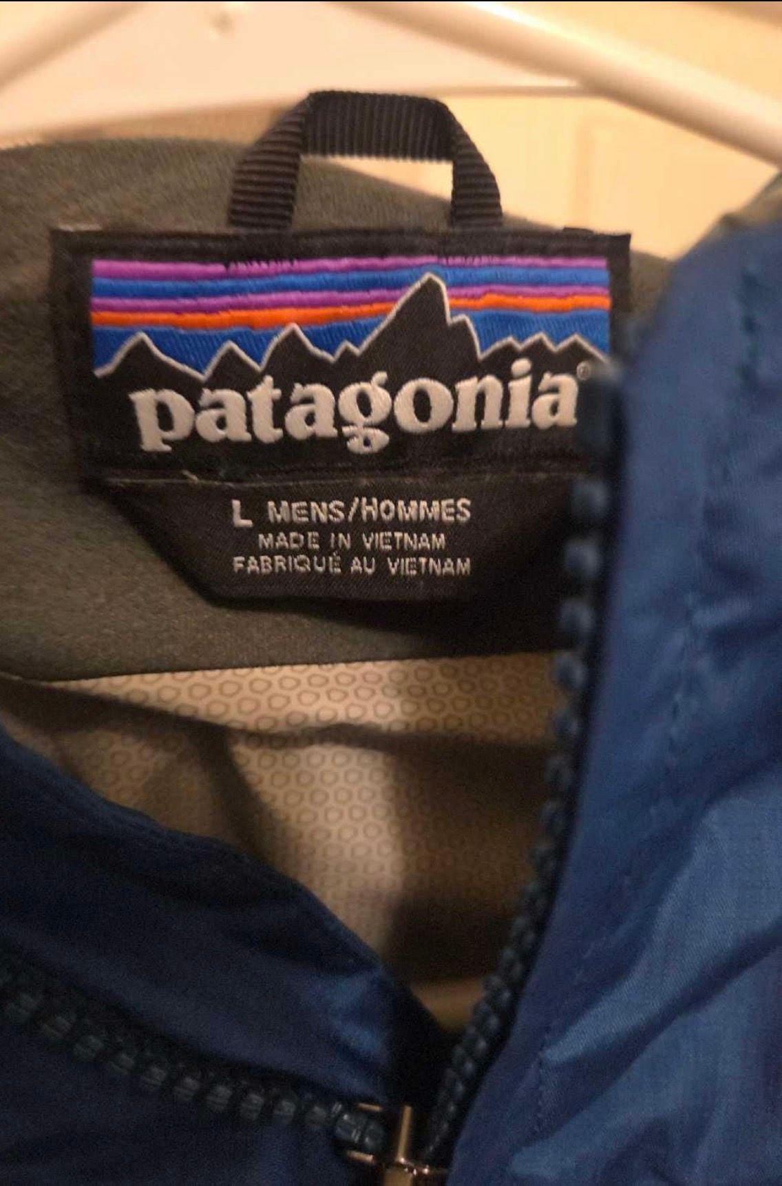 Patagonia Torrentshell Jacket Size L Blue Red Waterproof Hooded 4