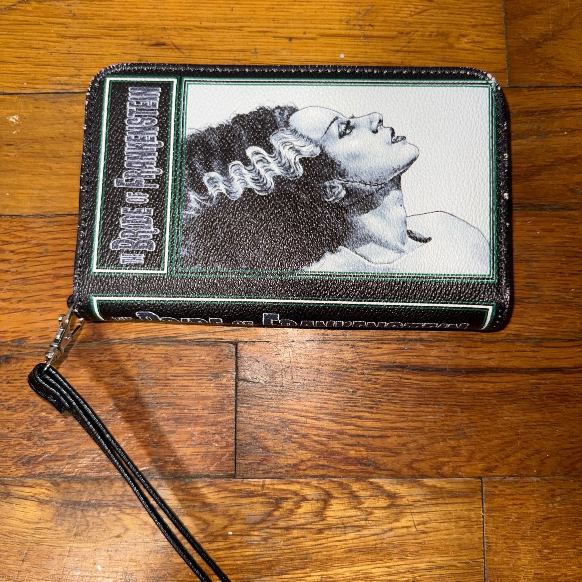 The Bride of Frankenstein Book Wallet Wristlet Purse Black Vinyl 2