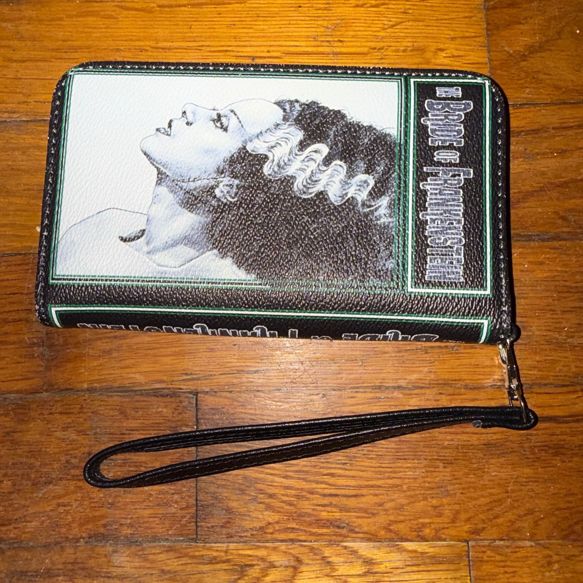 The Bride of Frankenstein Book Wallet Wristlet Purse Black Vinyl 3