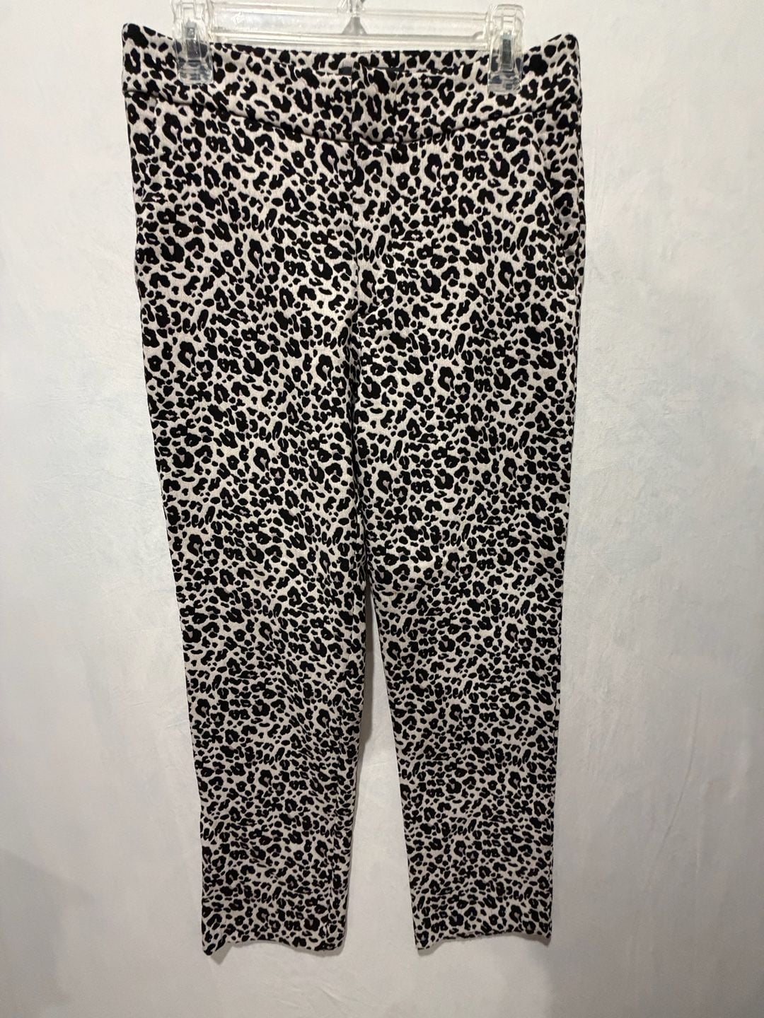 Karen Kane Leopard Print Pants Size 8 White Black 2