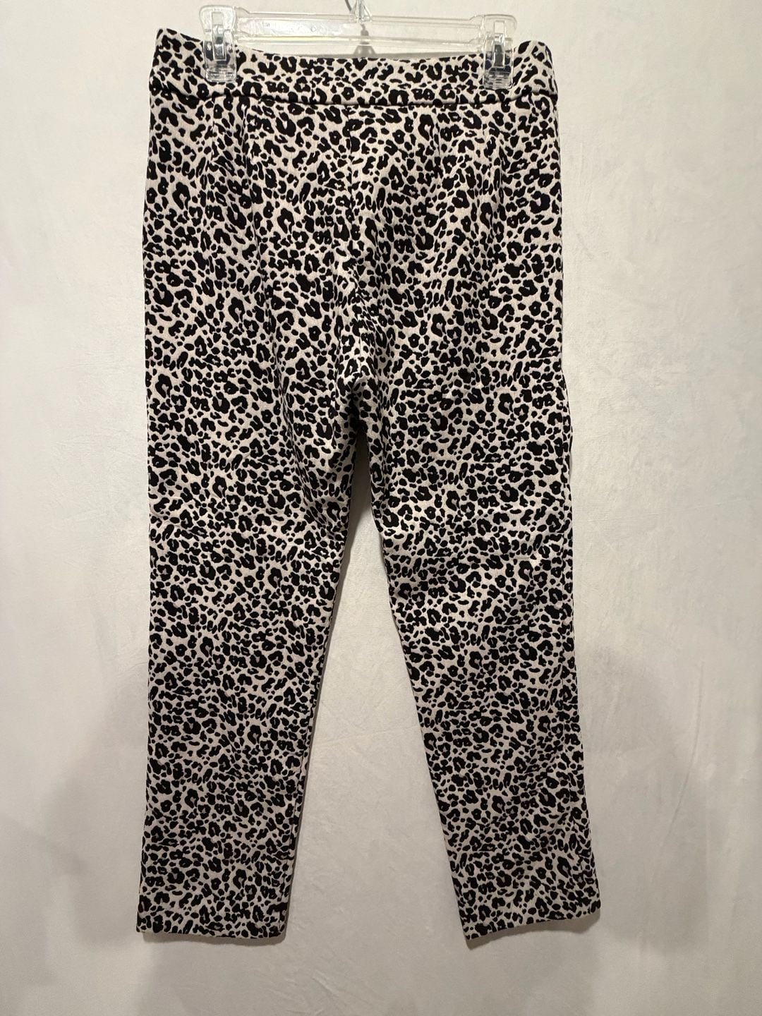Karen Kane Leopard Print Pants Size 8 White Black 4