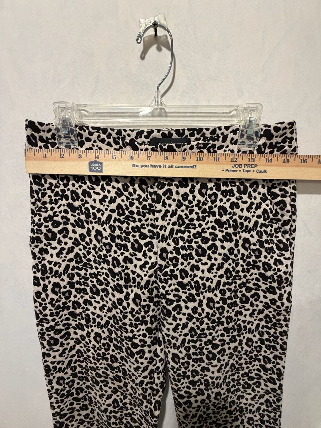 Karen Kane Leopard Print Pants Size 8 White Black 6