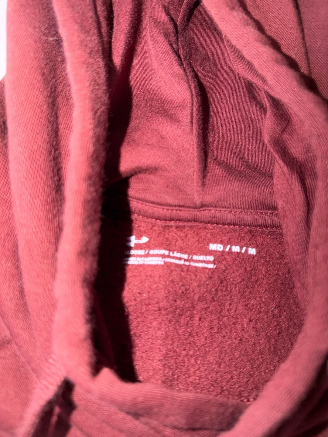 Under Armour Rival Fleece Logo Hoodie Size MD Maroon Big Logo Pullover 3