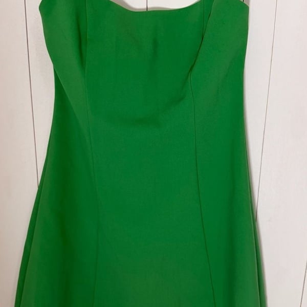 Likely Mini Dress Size 6 Green Spaghetti Strap Sweetheart A-Line
