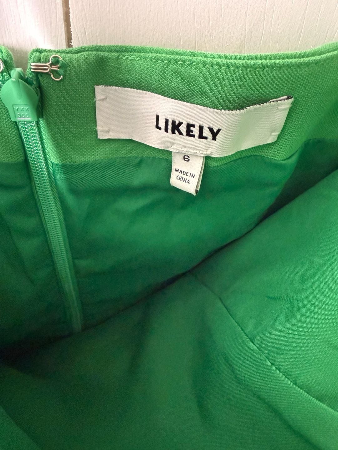 Likely Mini Dress Size 6 Green Spaghetti Strap Sweetheart A-Line 5