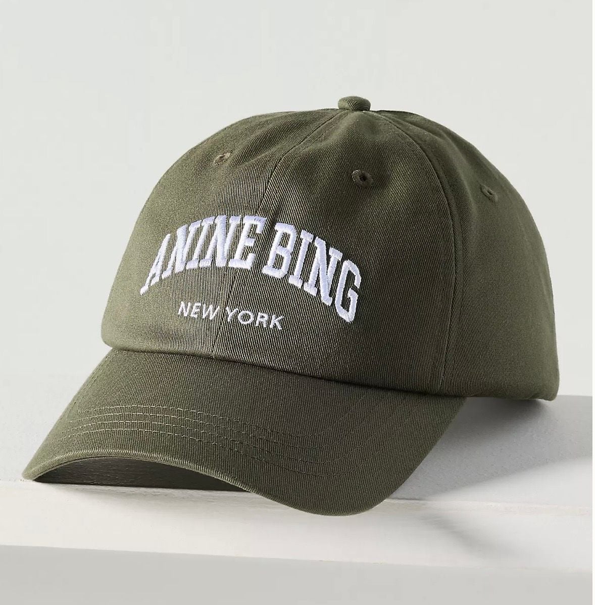 Anine Bing Jeremy New York Baseball Cap Green Cotton 2