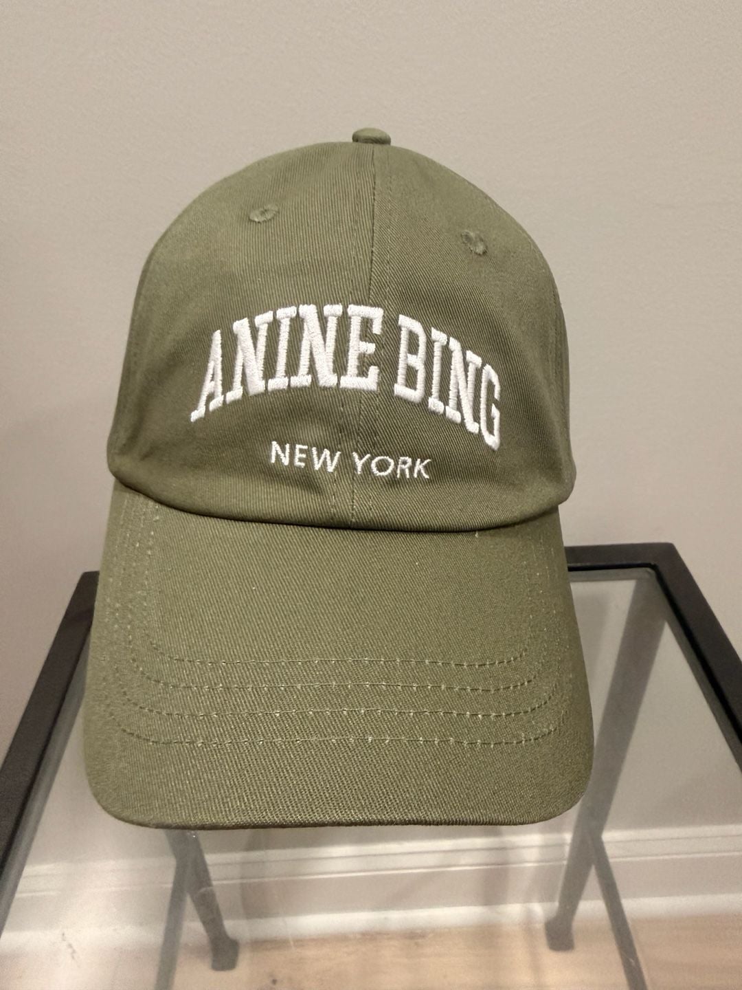 Anine Bing Jeremy New York Baseball Cap Green Cotton 5