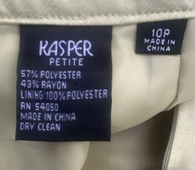 Kasper Light Green Rayon Skirt Suit Set Size 10P 17