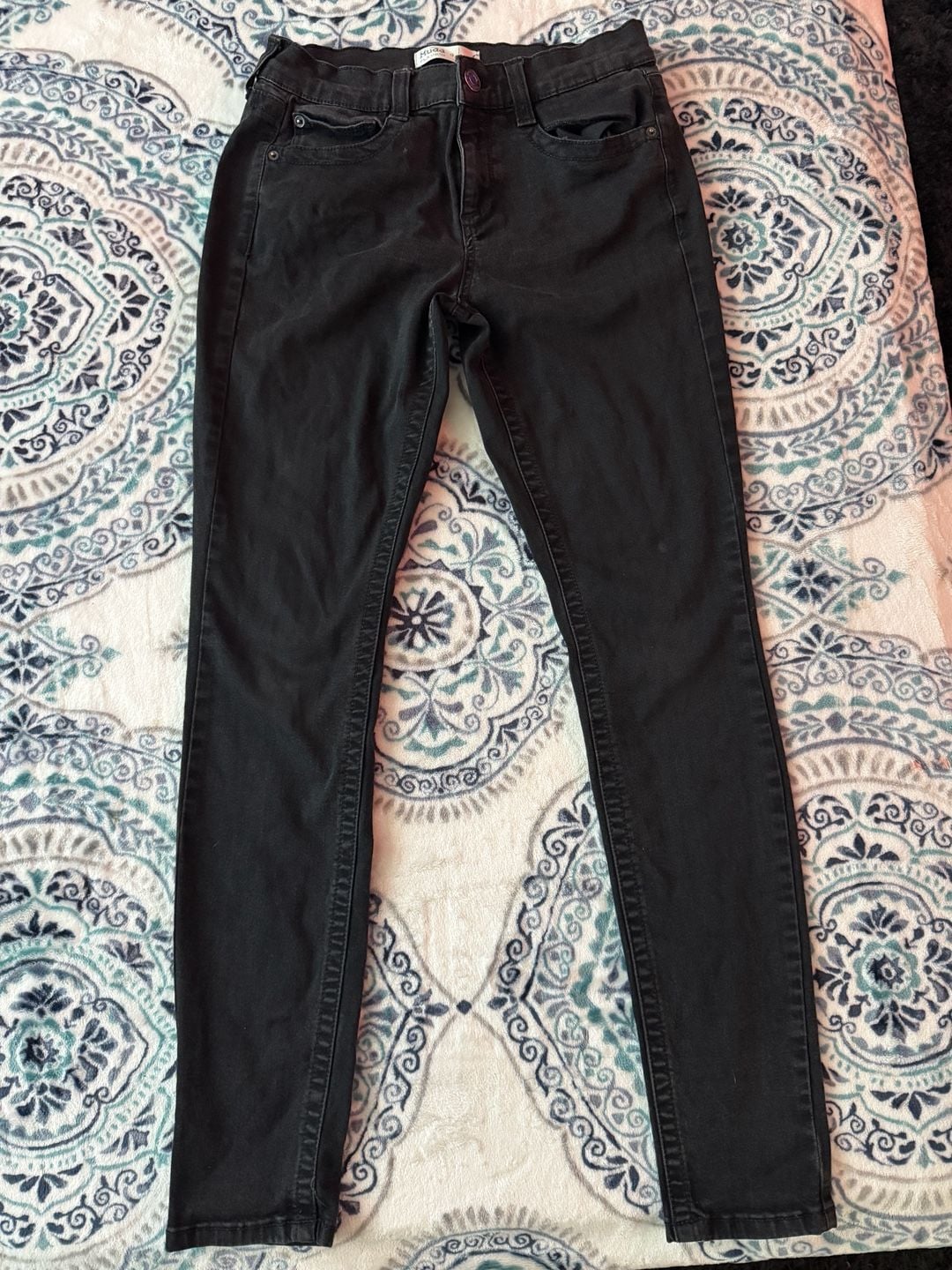 Mudd FLX Stretch Skinny Black Jeans Size 9 2