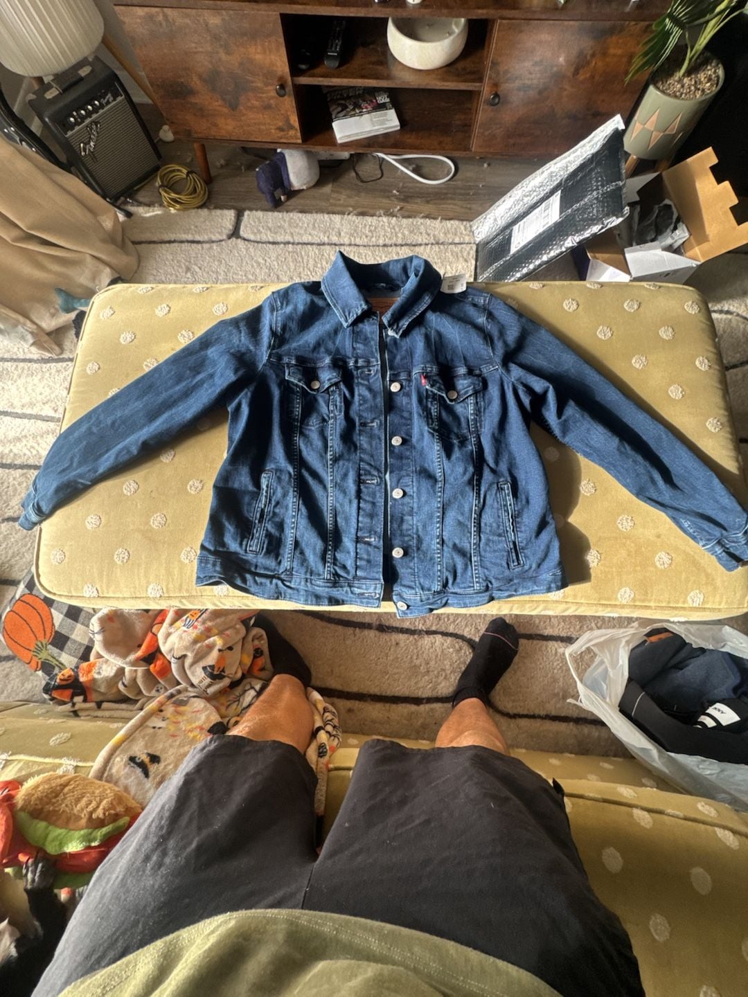 Levi's Trucker Jacket Size XL Blue Denim Button Up Long Sleeve 2