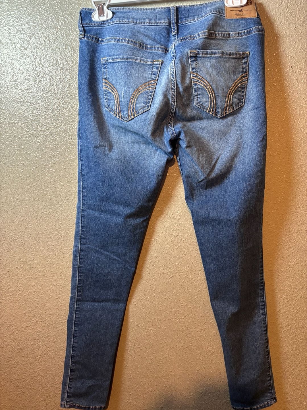 Hollister Distressed Skinny Jeans Size 27x29 Blue Denim 6