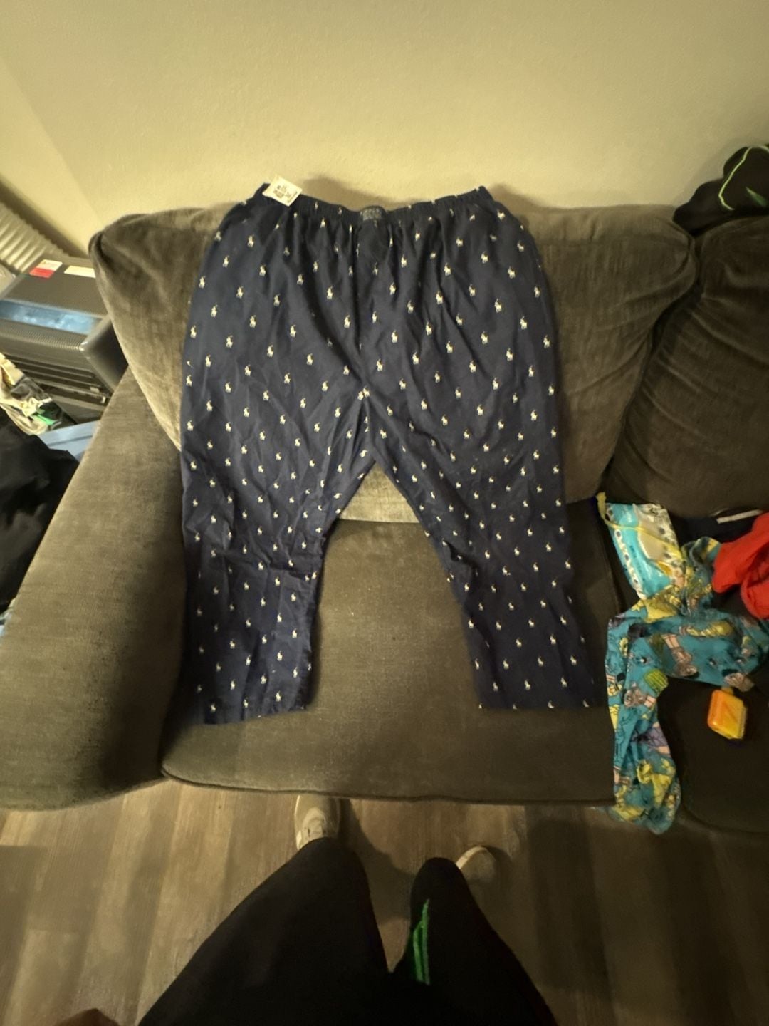 Polo Ralph Lauren Pajama Pants Navy Blue All-Over Pony Logo 1