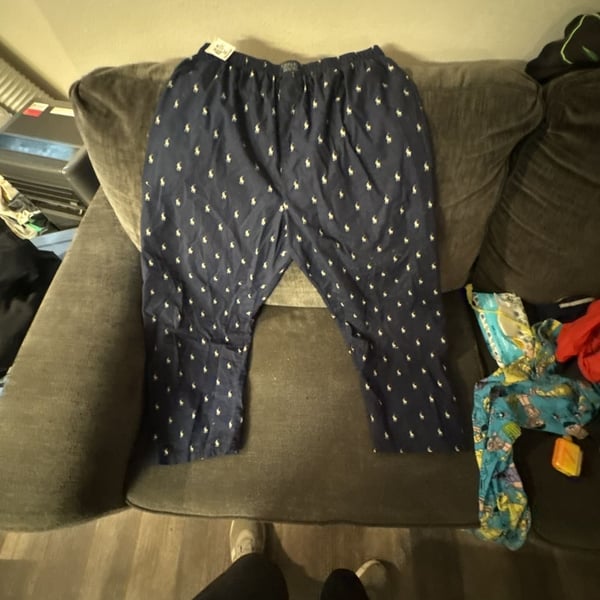 Polo Ralph Lauren Pajama Pants Navy Blue All-Over Pony Logo