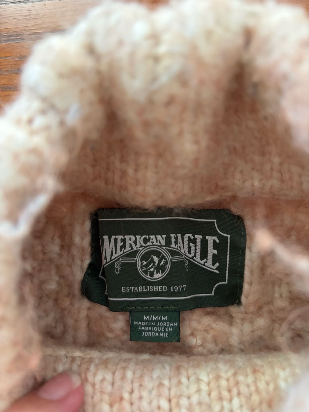American Eagle Cropped Fisherman Chunky Cable Knit Sweater 5