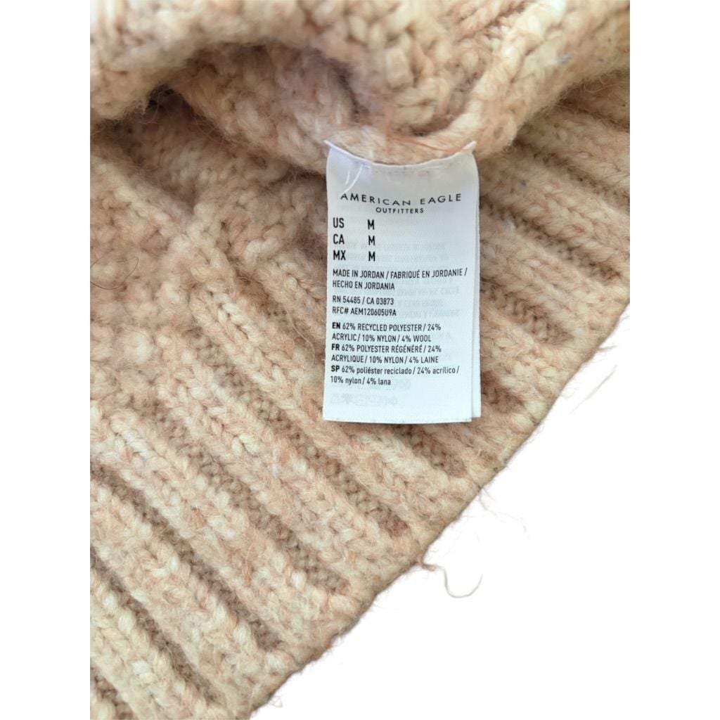American Eagle Cropped Fisherman Chunky Cable Knit Sweater 6