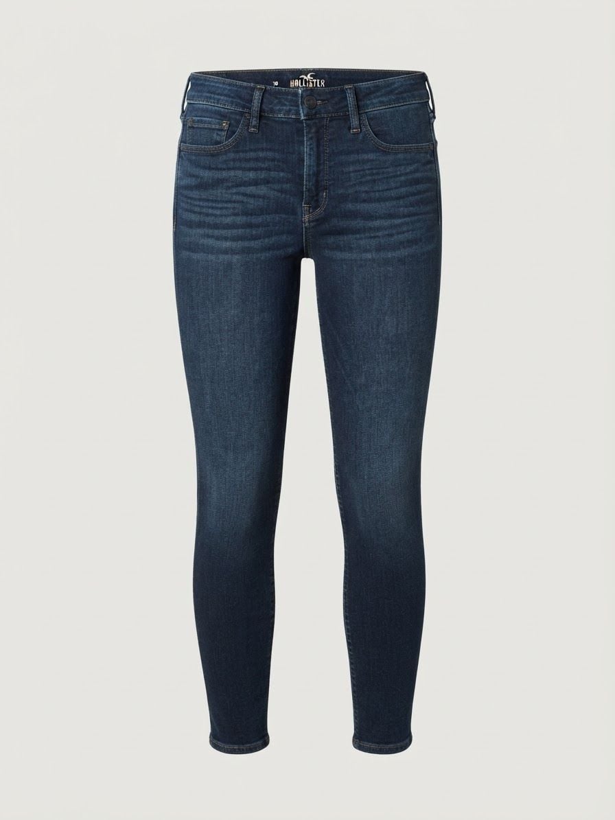 Hollister Mid-Rise Jean Legging Size 7R W28 L28 Dark Wash Denim Jeans 2