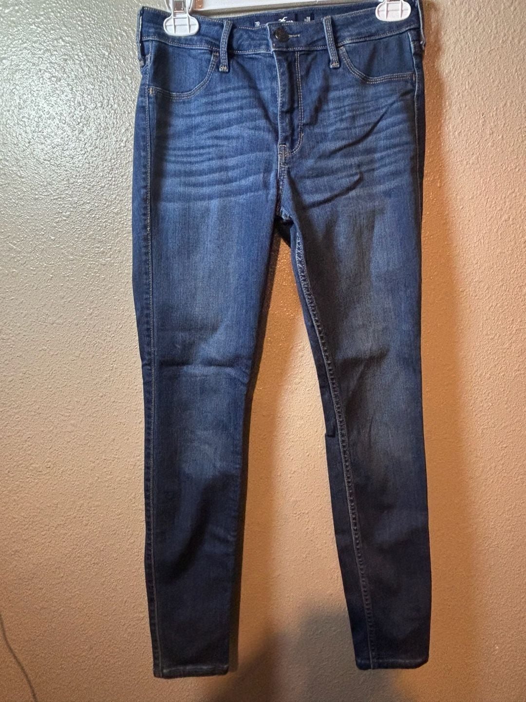 Hollister Mid-Rise Jean Legging Size 7R W28 L28 Dark Wash Denim Jeans 4
