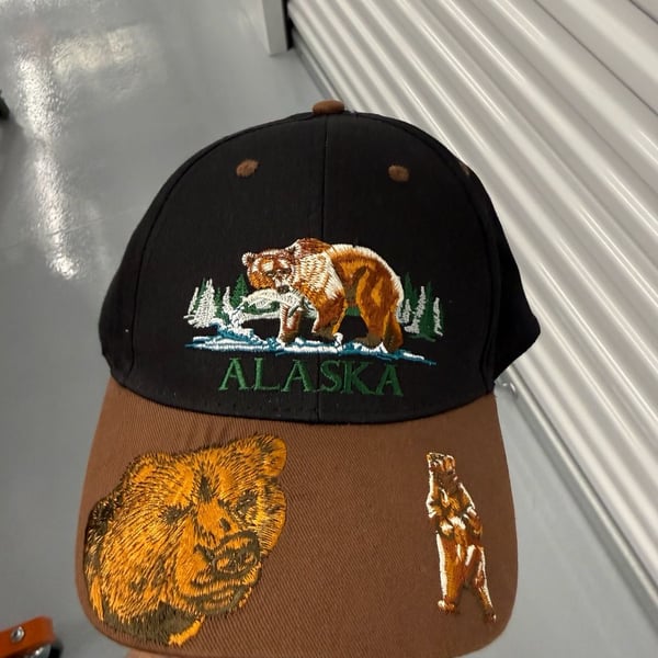 Impact Merchandise Alaska Hat Brown Bear Embroidered  Cap